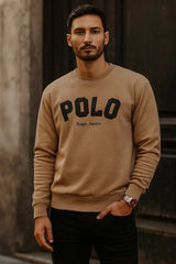 Tan Fleece Long Sleeve Shirt - Bebold