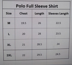 Navy Premium Texture Polo Full Sleeves Shirt - Bebold.