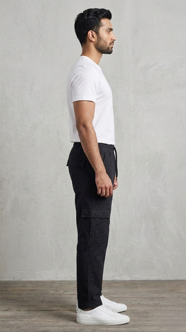 Premium Cargo Trouser Black Color - bebold