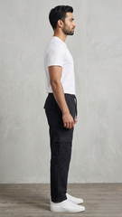 Premium Cargo Trouser Black Color - bebold