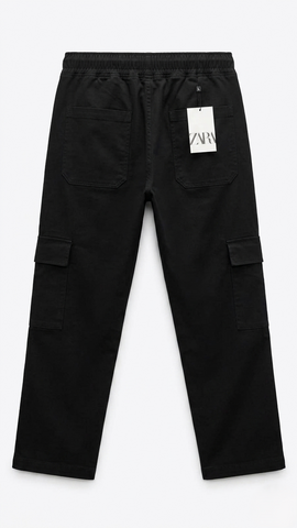 Premium Cargo Trouser Black Color - bebold