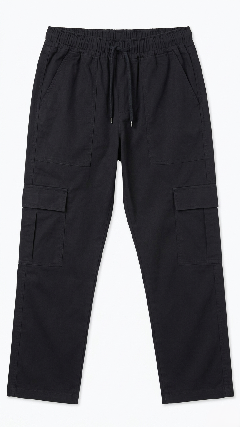 Premium Cargo Trouser Black Color - bebold