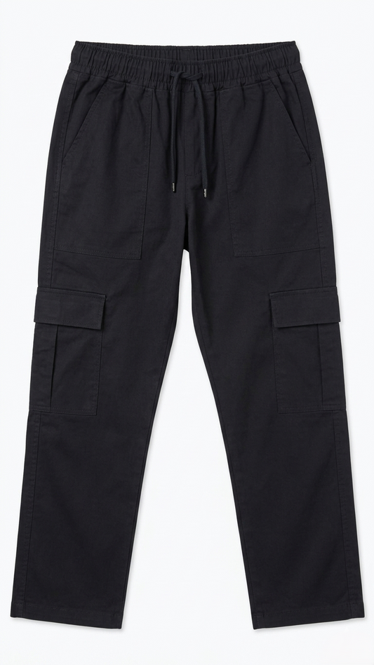 Premium Cargo Trouser Black Color - bebold