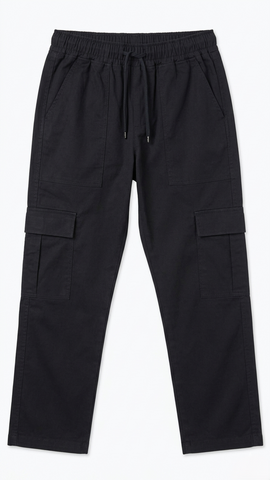Premium Cargo Trouser Black Color - bebold
