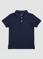 100% Cotton Blue Polo for Kids (9 Months - 5 Years) - Skin Friendly & Regular Fit