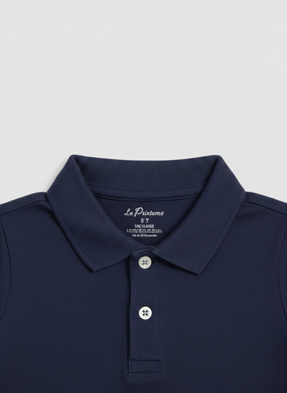 100% Cotton Blue Polo for Kids (9 Months - 5 Years) - Skin Friendly & Regular Fit