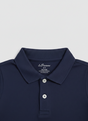 100% Cotton Blue Polo for Kids (9 Months - 5 Years) - Skin Friendly & Regular Fit