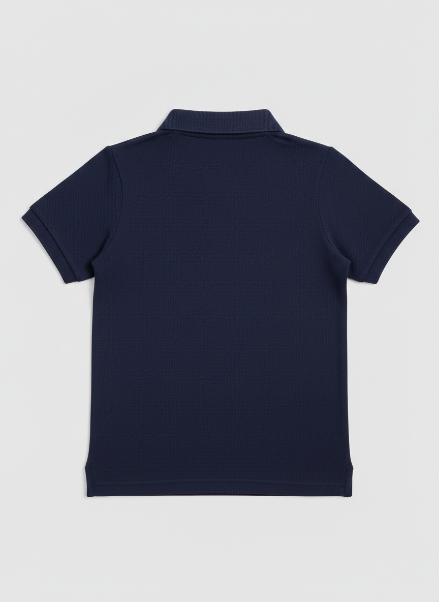 100% Cotton Blue Polo for Kids (9 Months - 5 Years) - Skin Friendly & Regular Fit