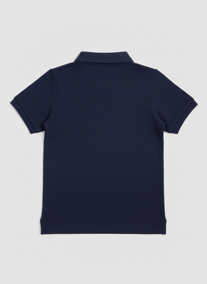 100% Cotton Blue Polo for Kids (9 Months - 5 Years) - Skin Friendly & Regular Fit