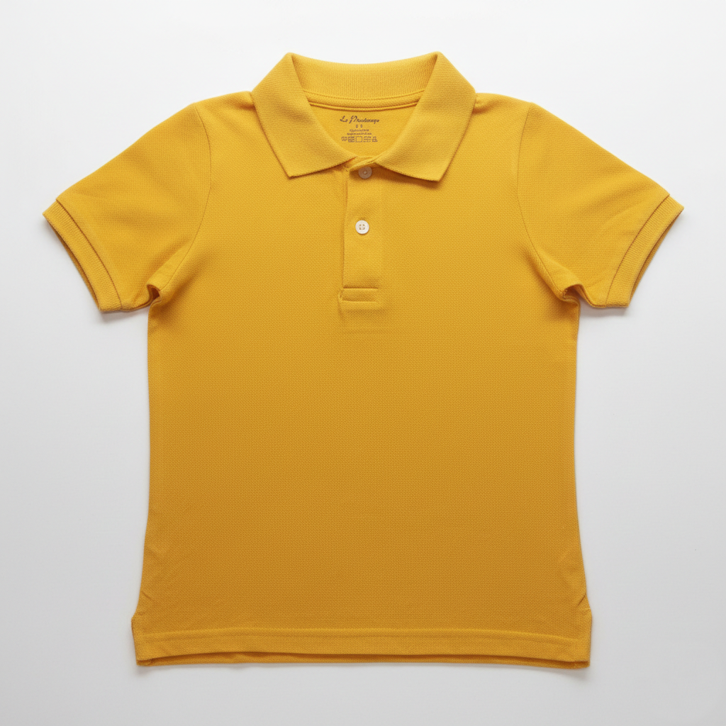 100% Cotton Yellow Polo for Kids (9 Months - 5 Years) - Skin Friendly & Regular Fit