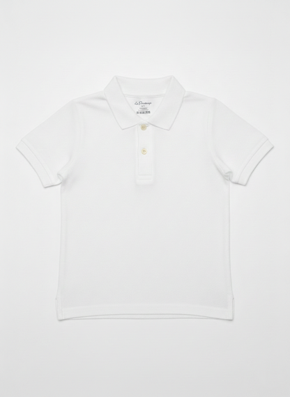 100% Cotton white Polo for Kids (9 Months - 5 Years) - Skin Friendly & Regular Fit
