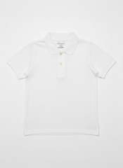 100% Cotton white Polo for Kids (9 Months - 5 Years) - Skin Friendly & Regular Fit