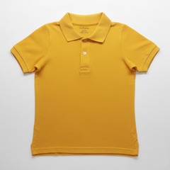 100% Cotton Yellow Polo for Kids (9 Months - 5 Years) - Skin Friendly & Regular Fit