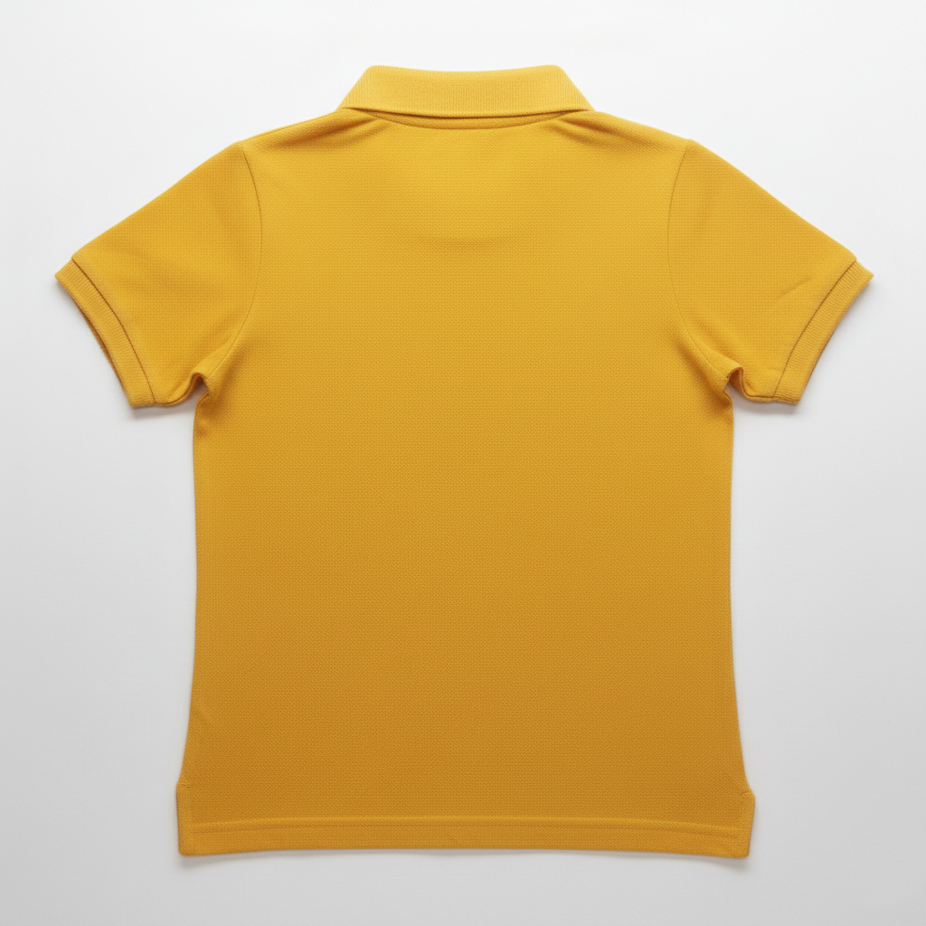 100% Cotton Yellow Polo for Kids (9 Months - 5 Years) - Skin Friendly & Regular Fit