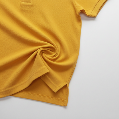 100% Cotton Yellow Polo for Kids (9 Months - 5 Years) - Skin Friendly & Regular Fit