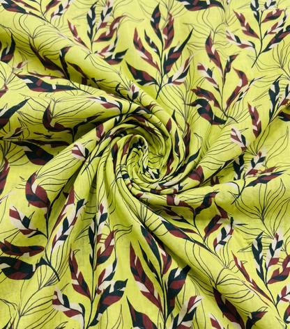 Bebold Digital Printed Bana Doria Lawn 2-PC Unstitched | C Green Floral