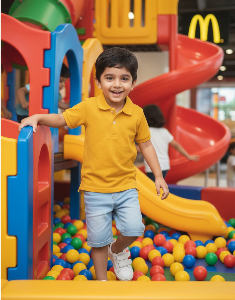 100% Cotton Yellow Polo for Kids (9 Months - 5 Years) - Skin Friendly & Regular Fit