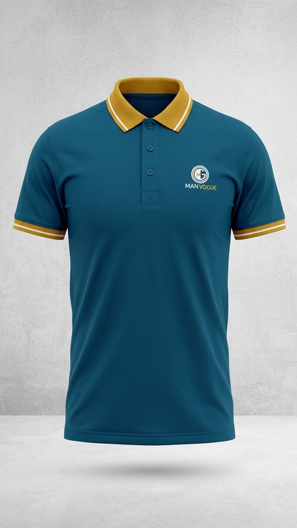 Luxus Polo Tee Shirt Zink Color
