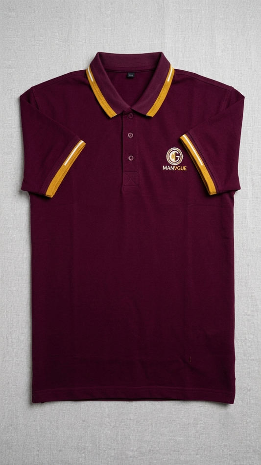 Luxus Polo Tee Shirt Mahroon Color