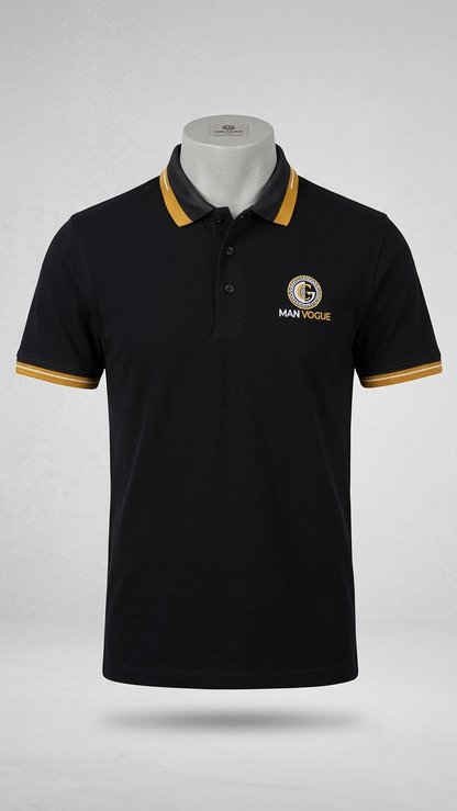 Luxus Polo Tee Shirt Black Color
