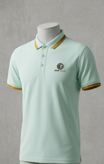 Luxus Polo Tee Shirt Cyan Color