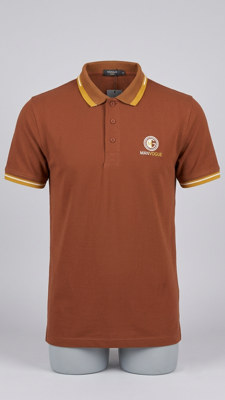 Luxus Polo Tee Shirt Lite Brown Color