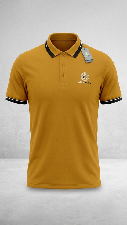 Luxus Polo Tee Shirt Mustard Color