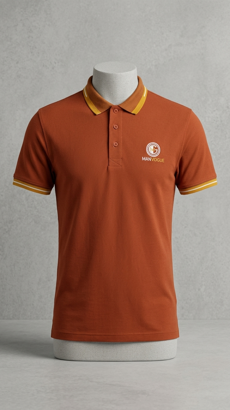 Luxus Polo Tee Shirt Lite Brown Color